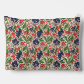 ブルー日本のとレッドベリー アクセサリーポーチ (裏面)