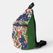 ブルー日本のとレッドベリー スリングバッグ (右コーナー)