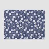 ブルー日本の桜さくらんぼ花 薄葉紙 (正面)