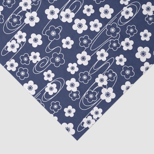 ブルー日本の桜さくらんぼ花 薄葉紙 (詳細)