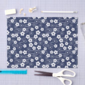 ブルー日本の桜さくらんぼ花 薄葉紙 (クラフト)