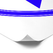 ブルー星形五角形ペンタグラム ポスター (角)