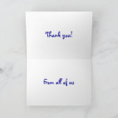 ブルー春の花&ホワイトドリーサンキューカード サンキューカード (内部)