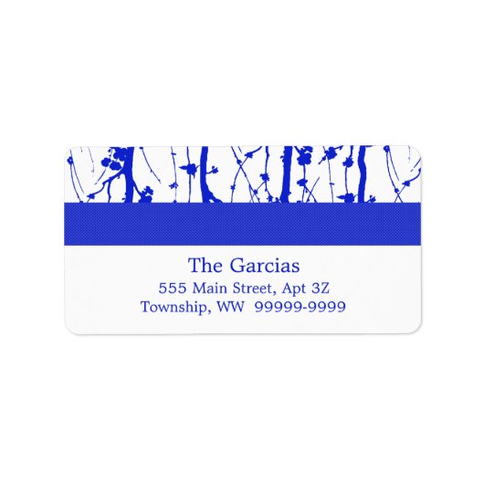 ブルー春の花 ラベル (正面)