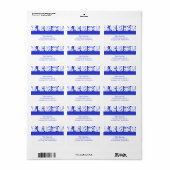 ブルー春の花 ラベル (フルシート)