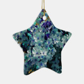 ブルー春フラワーズフラワーオーナメント セラミックオーナメント (右)