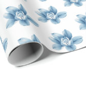 ブルー春フローラ包装紙 – ギフトラップ (ロールコーナー)