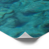 ブルー春プリント ポスター (角)