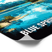 ブルー春州パークトラベルアートヴィンテージ ポスター (角)