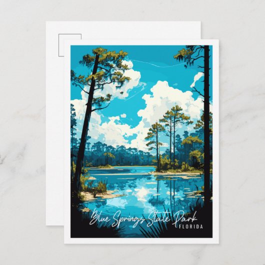 ブルー春州パークフロリダヴィンテージ旅行 ポストカード (正面/裏面)