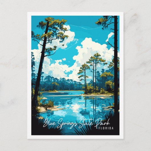 ブルー春州パークフロリダヴィンテージ旅行 ポストカード (正面)