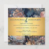 ブルー春庭園の結婚式招待状 招待状 (裏面)