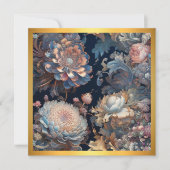 ブルー春庭園の結婚式招待状 招待状 (正面)