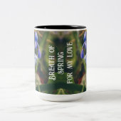 ブルー春花 ツートーンマグカップ (中央)