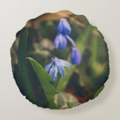 ブルー春花 ラウンドクッション (裏面)