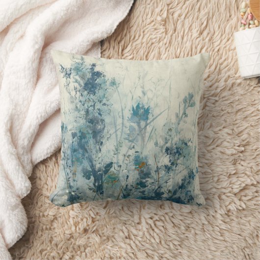 ブルー春 クッション (ブランケット)