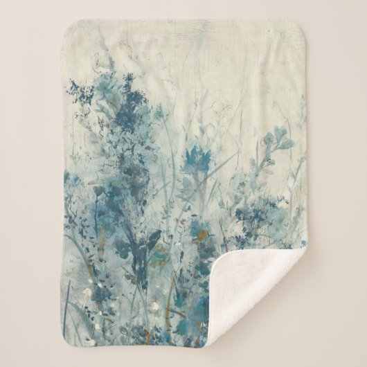 ブルー春 シェルパブランケット (正面)