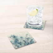 ブルー春 スクエアペーパーコースター (インサイチュ)