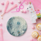 ブルー春 ペーパープレート (パーティー)