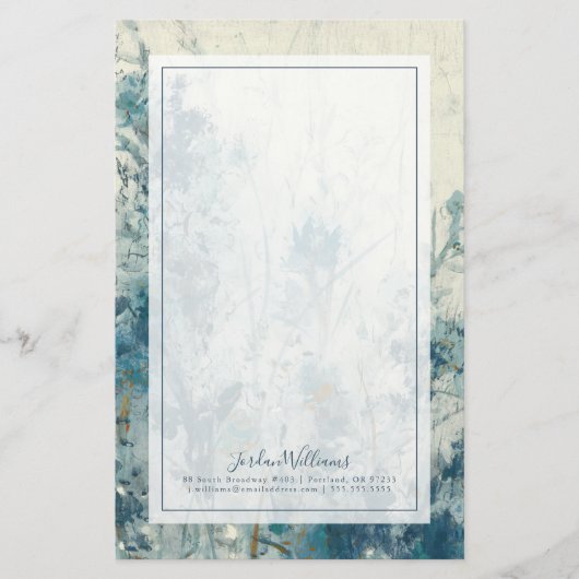 ブルー春 便箋 (正面)