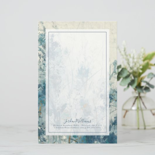 ブルー春 便箋 (スタンド正面)