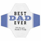 ブルー最高のパパエバータイポグラフィ父の日 サッカーボール (フラット)