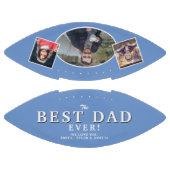 ブルー最高のパパ父3 Photo Collage アメリカンフットボール (パネル)