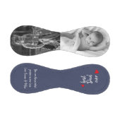 ブルー最高のパパEver 2フォトカスタム 野球ボール (パネル)