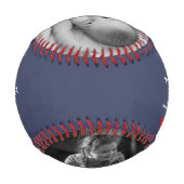 ブルー最高のパパEver 2フォトカスタム 野球ボール (裏面)