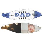 ブルー最高のパパEver Fatherタイポグラフィ2写真 バスケットボール (パネル)
