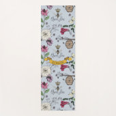 ブルー最高のマママエバークイーンビー&クラウンフォトコラージュ ヨガマット (正面)