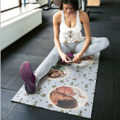 ブルー最高のマママエバークイーンビー&クラウンフォトコラージュ ヨガマット