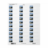 ブルー最高のリッジ差出人住所ラベル ラベル (フルシート)