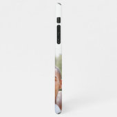 ブルー最高の文字iPhoneケースのボーイフレンド写真 iPhoneケース (左側)