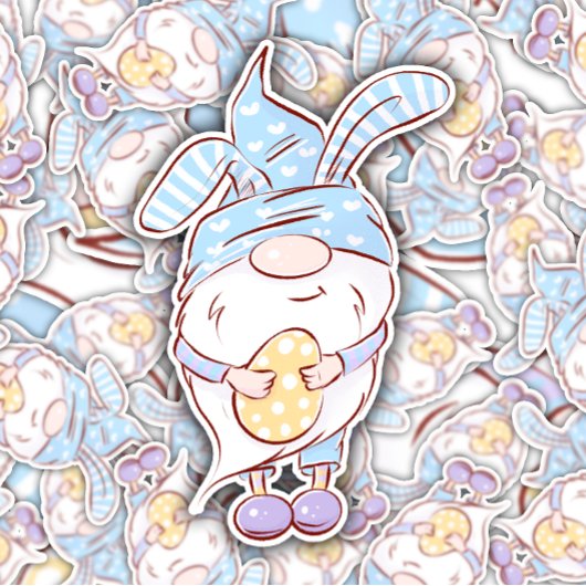 ブルー格言イースターステッカー |ダイカットのシール シール