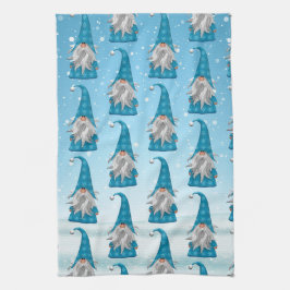 ブルー格言オンスノー キッチンタオル