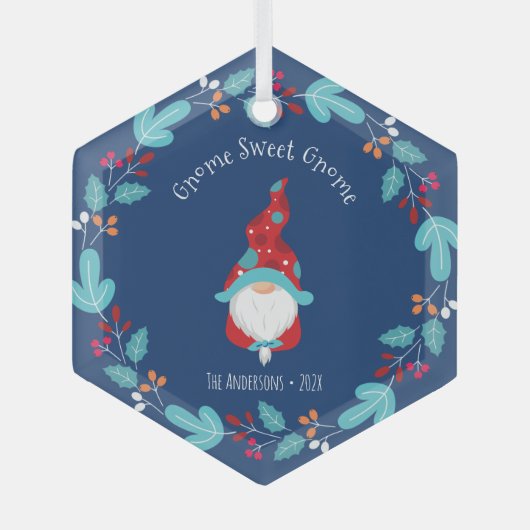 ブルー格言スウィート格言小妖精や小人フローラリース お洒落 ガラスオーナメント (正面)