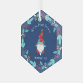 ブルー格言スウィート格言小妖精や小人フローラリース お洒落 ガラスオーナメント (正面左)