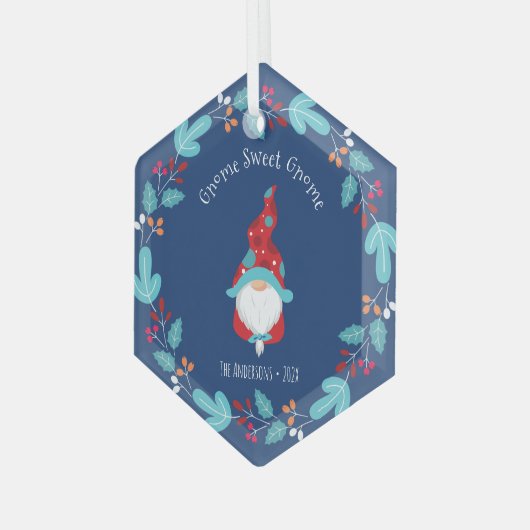 ブルー格言スウィート格言小妖精や小人フローラリース お洒落 ガラスオーナメント (正面左)