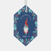 ブルー格言スウィート格言小妖精や小人フローラリース お洒落 ガラスオーナメント (正面右)