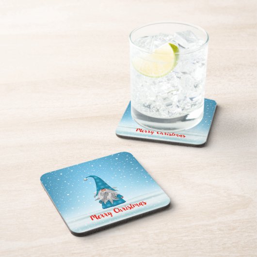 ブルー格言メリークリスマス コースター (右側)