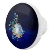 ブルー桜ブロッサムゼンムーン セラミックノブ (右)