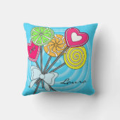 ブルー棒つきキャンデー枕 クッション (裏面)