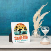 ブルー楽しむパラダイスの夏のサーフ フォトプラーク (インサイチュ)