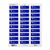 ブルー武術アート ラベル (フルシート)