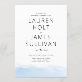 ブルー水グラデーション彩結婚式招待状 招待状