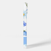 ブルー水彩フラワーモノグラム 名前 Case-Mate iPhoneケース (裏面 / 右)
