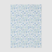 ブルー水彩画の野の花 薄葉紙 (正面)