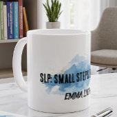 ブルー水彩SLP言語聴覚士マグカップ コーヒーマグカップ