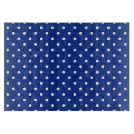 ブルー水玉模様のカッティングボード カッティングボード